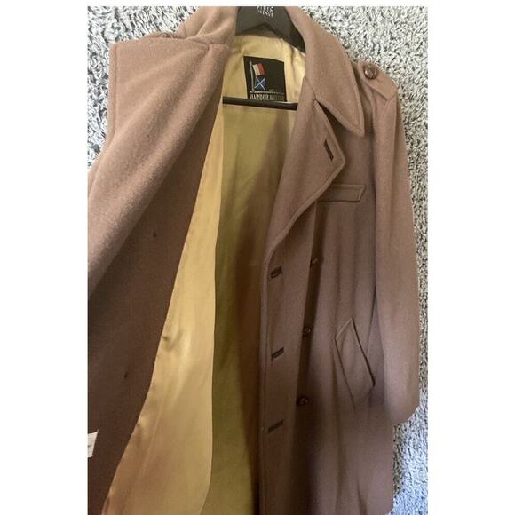 VTG 70’s John Weitz Harbor Master Tan Camel Trench Coat Wool LINED Jacket Sz40L - Picture 4 of 9